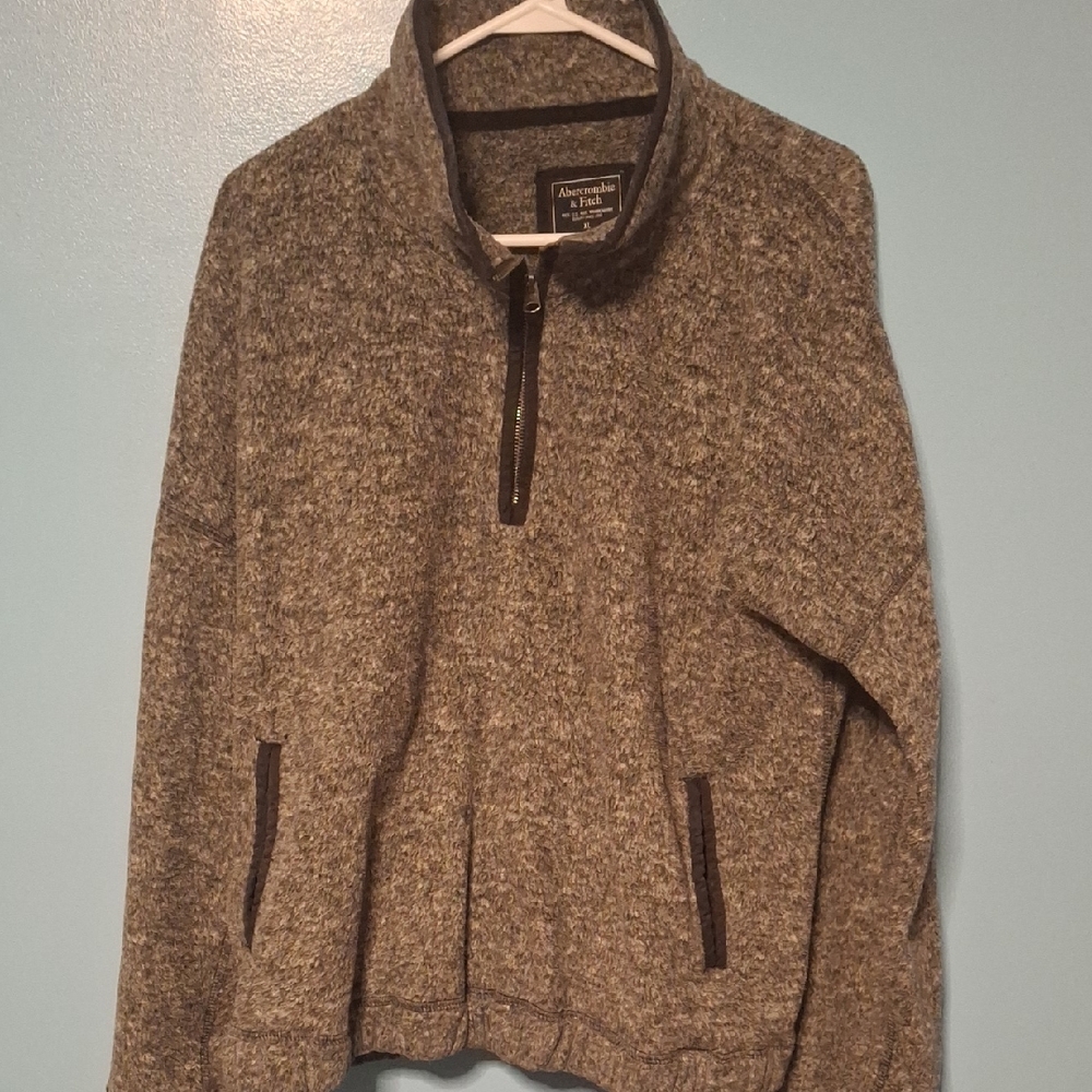 American Eagle Outfitters Men's Zip-Up Gray Sweater